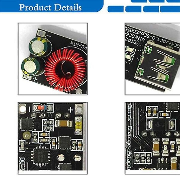 Qc4.0 Qc3.0 Usb Typ-C Snabbladdningsadapter 6-35v Boost-modul för Scp/ (a)