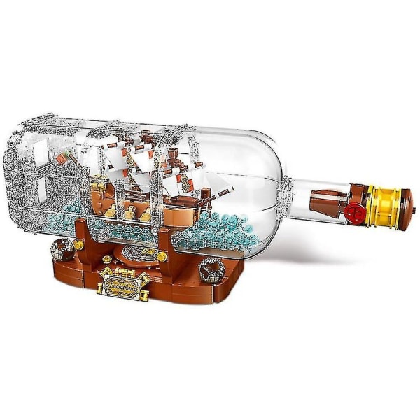 960 st Ship In A Bottle Byggklossar Tegel Diy Leksaker 21313 Samlarobjekt Display Set Modell Skepp Leksaker Present