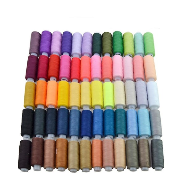 60 Stk Spoler Sytråd Assorteret Farve Polyester Til Håndsyning