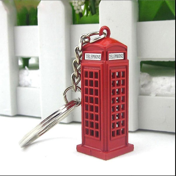 Vintage puhelinkoppi Brittiläinen miniatyyri Lontoo auton avaimenperä Avaimenperät Avaimenperä Lahja naisille Gir