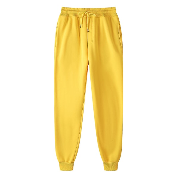 Herrebukser Bukser Sweatpants Hip-hop Bukser Legging Polstret Casual Bukser Yellow 3XL