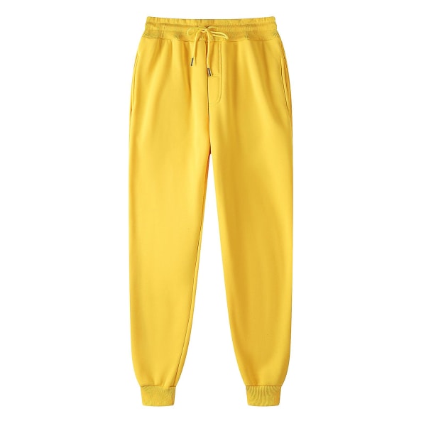 Mænds bukser Bukser joggingbukser Hip-hop bukser Legging Polstrede afslappede bukser Yellow 3XL