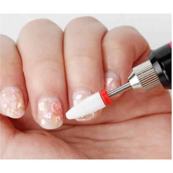 10 st keramiska nagelborrbitar set ta bort akrylgel nagelband nagelfil bit verktyg