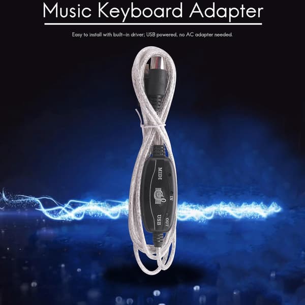 Midi til USB-kabelkonverter-stik PC til synthesizer-musikadapter musikstudie
