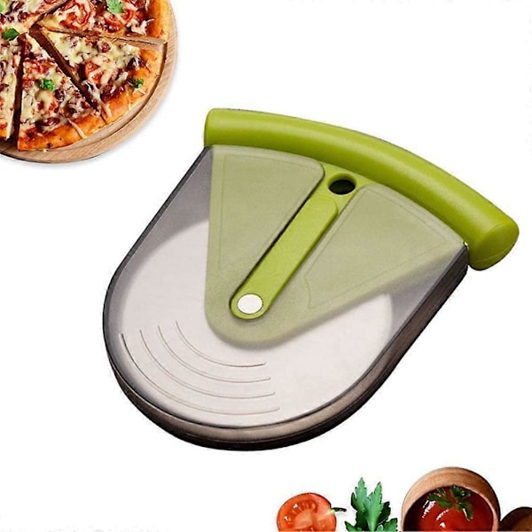 Pizza Skærer Hjul med Beskyttelsesskærm - Bærbar Pizza Slicer med Skarp Rustfri Stål Klinge, Klinge Dækning