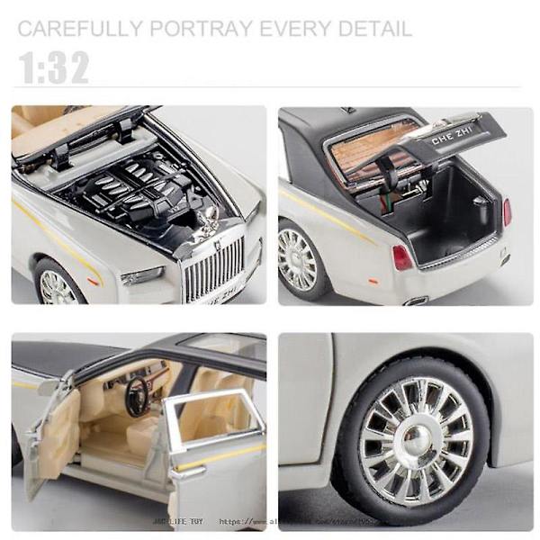 1/32 Legering Diecast Rolls-Royce Phantom Modell Leksaksbil Simulering Diecasts & Leksaksfordon Ljudljus Samlarleksaker För Pojkpresent