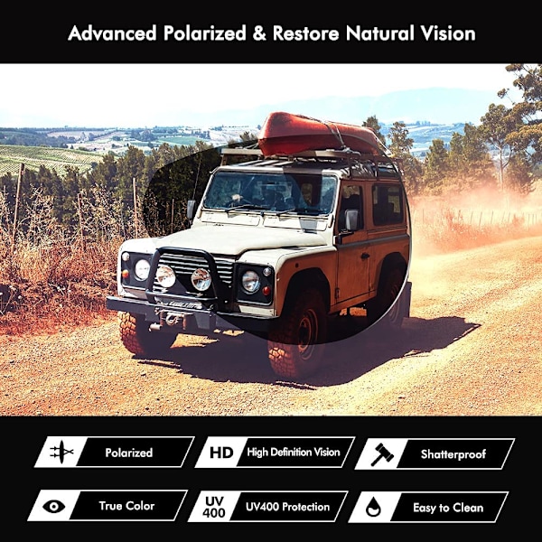 Polariserade Aviator Solglasögon för Män Kvinnor, 63mm UV400 Skydd Metall Ram Lättvikts Spegelglas Utomhus