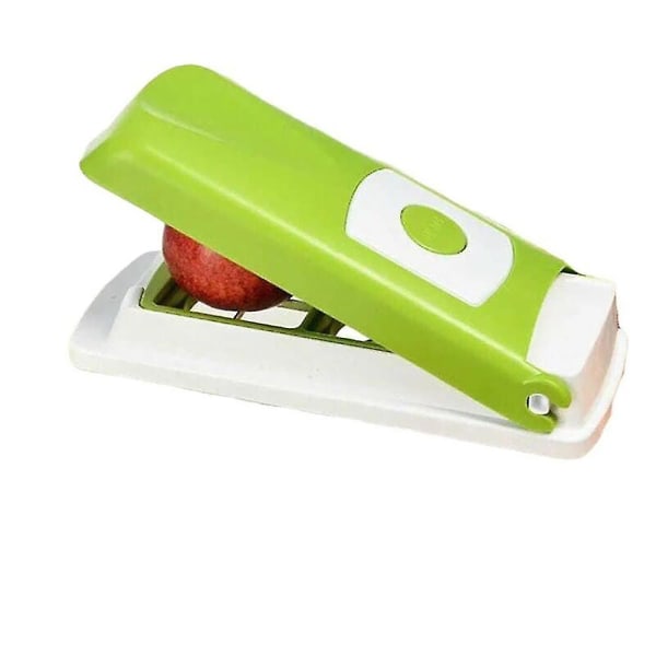 Mandolin Slicer Dicer, All-in-One Slicer Cutter, Frukthackare (12 delar, Grön)