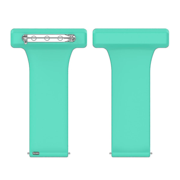 For Garmin Vivomove Style Silikon 20mm Sygeplejeur Fob Med Pin-on Brosche Rem Teal