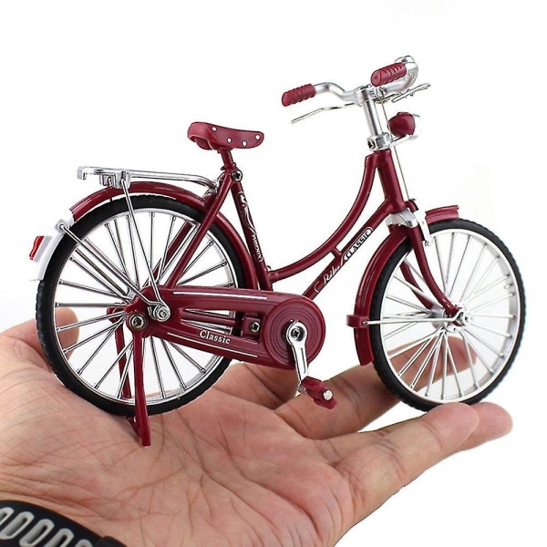 Mini 1:10 metalliseos malli polkupyörä metallisormi maastopyörä retro pyörä aikuisten keräily lasten lelu,