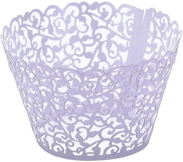 40 stk. Cupcake Wrappers Laser Cut Beacon Cups til bryllupsfest