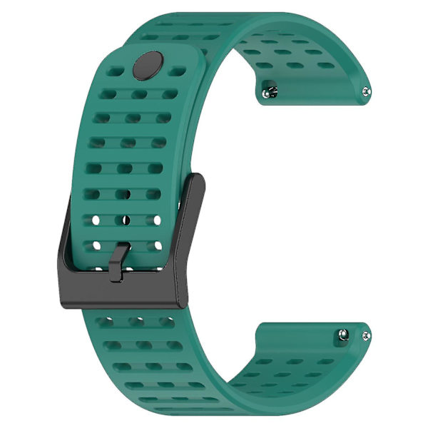 Sportrem til Suunto Vertical/9 Peak Pro/9 Peak/5 Peak, 22mm silikone-urarmbånd Blackish Green