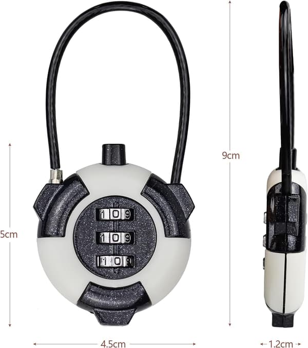2-pack hänglås kombinationslås kombinationskod 3-siffrig