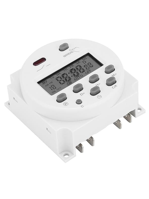 DC 12V Timer Switch 16A Digital Elektronisk LCD Tidrelæ