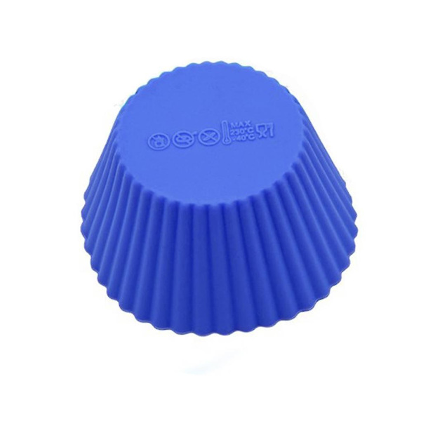 24 st Non-stick färgglada silikon säkra cupcake formar ljusa färger
