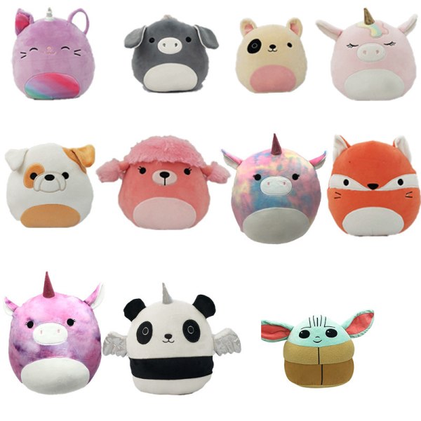 20 cm Squishmallow Pude Plys Legetøj PINK DOG PINK DOG cow blue black