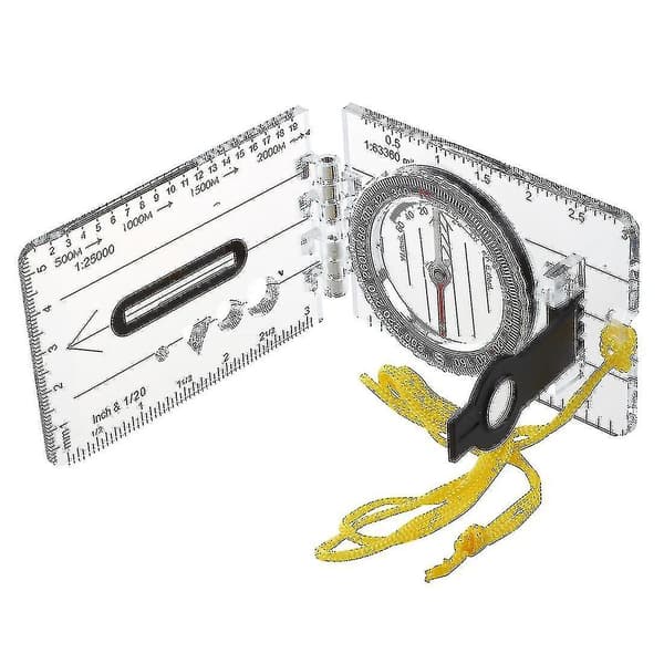 Foldbar Navigation Camping Baseplate Kompas Lineal Kort