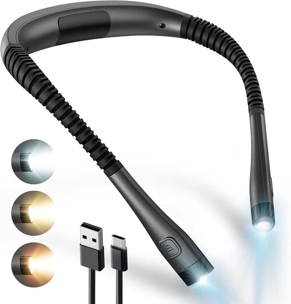 Klips på leselys, 48 LED USB skrivebordslampe med 3 C