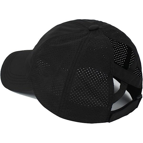 Kvindernes Crossover Ponytail Baseball Cap Justerbar Høj Messy Bun Pony Hat Hurtigtørrende Cap