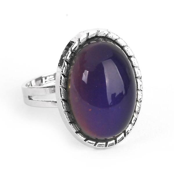 Generisk ring unisex fingerring finger humörring humörring oval fingerring