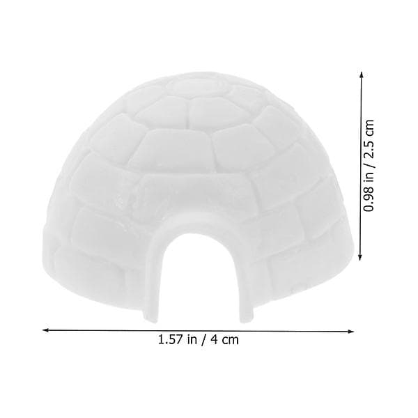 6 stk. Simulerede Dekorationsbørn Legetøj Polar Model Igloo Figurin