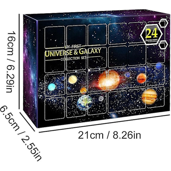 Universum Galaxy Adventskalender 2022 Jul Adventskalendrar, Kosmiska Planet Ädelstenar Överraskning Gåva