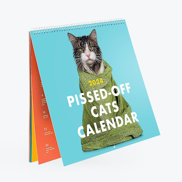 2024 Pissed-off Cats Kalender - Rolig, Sassy Semestergåva För Kattälskare