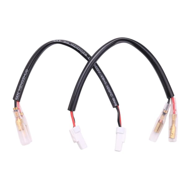 2 stk. Motorcykel Blinklys Ledningsnet Stik Blinklys Stikadapter Til
