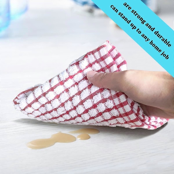 Disktrasor för köket, 40 cm x 63 cm Bulk Bomullsdisktrasor, 6-pack Diskhanddukar för Torkning av Disk, Köksdukar och Disktrasor