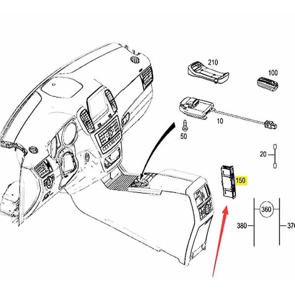 A1728202826 Bil Instrumentbræt USB Stik til - C200 C260 C300 E