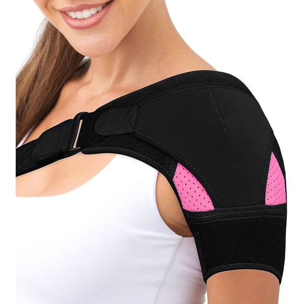 Skulderbandasje for kvinner - Neopren - Dobbel justerbar skulderleddstøtte - Skadeforebygging og gjenoppretting av sportsskader - leddgikt skuldre