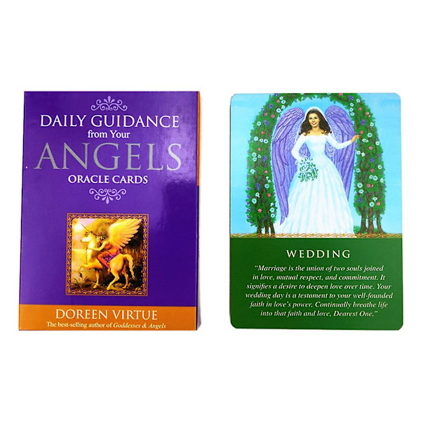 Daglig Veiledning Fra Englene Dine For Oracle Kort 44 Kort Dekk Tarot Party Board