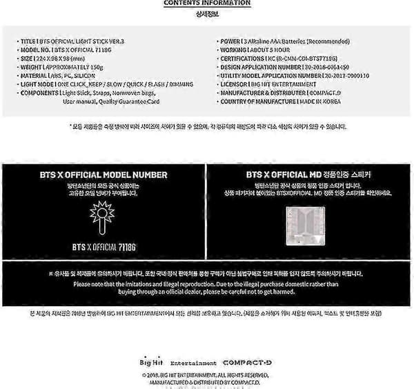 Bts Light Stick Ver.3 til fans gave