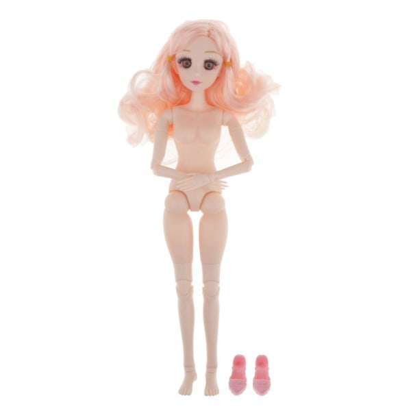 36 cm palloniveltyttö nukke alaston vartalon osat tee itse valkoinen iho ja hiukset B-2