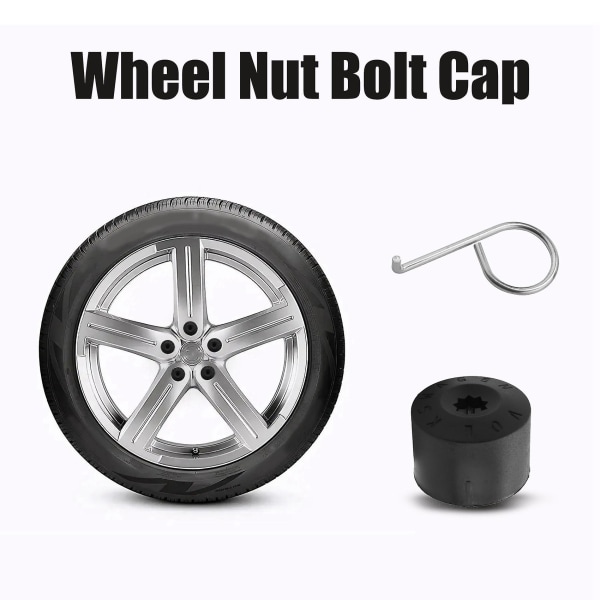 20 Hjulmutterbultar Kapsel 17mm För Golf Mk4 För