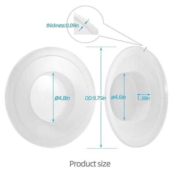 (2-pack) - Blandareskålöverdrag för KitchenAid 6-kvarts skål, jäslock - lyftmodeller KV25G och KP2