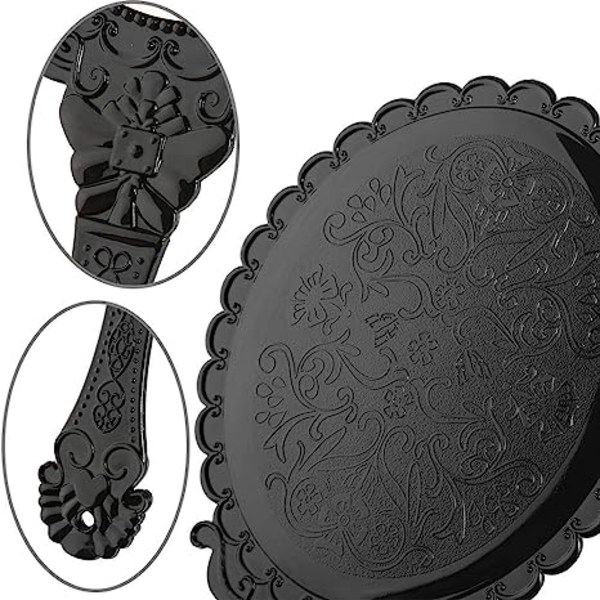 Håndspeil Vintage Håndholdt Speil med Håndtak Vanity Sminke Speil T black