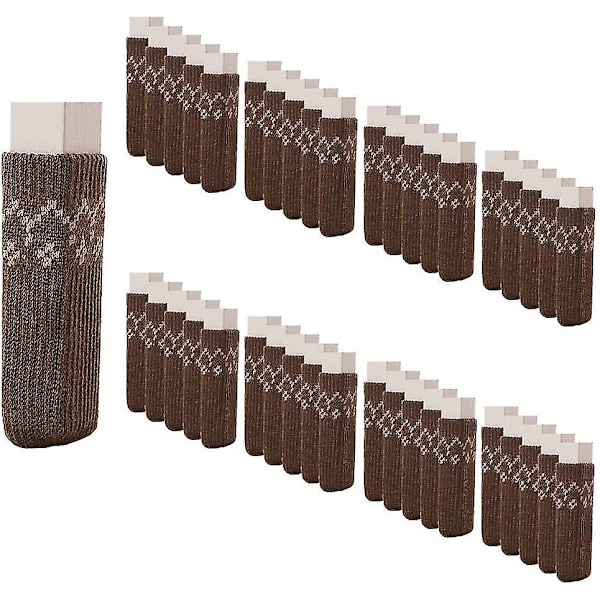Stolsbenskydd, 40-pack stickade dubbla lager tjocka C
