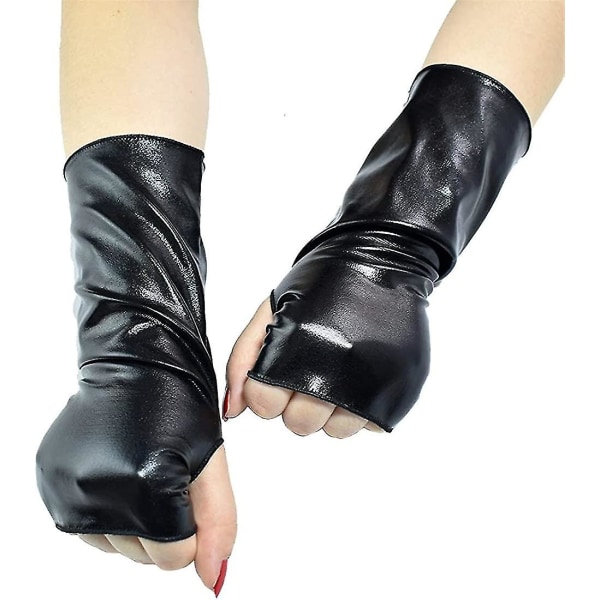 Fingerlösa handskar Gothic Punk Rock Scenhandskar för kvinnor tjejer