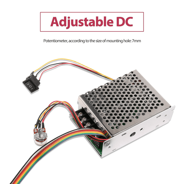 Dc 10-55v 60a Dc Motor Speed Controller Pwm 12v 24v 48v 2000w Max 100a Reversibel Potentiometer Til/
