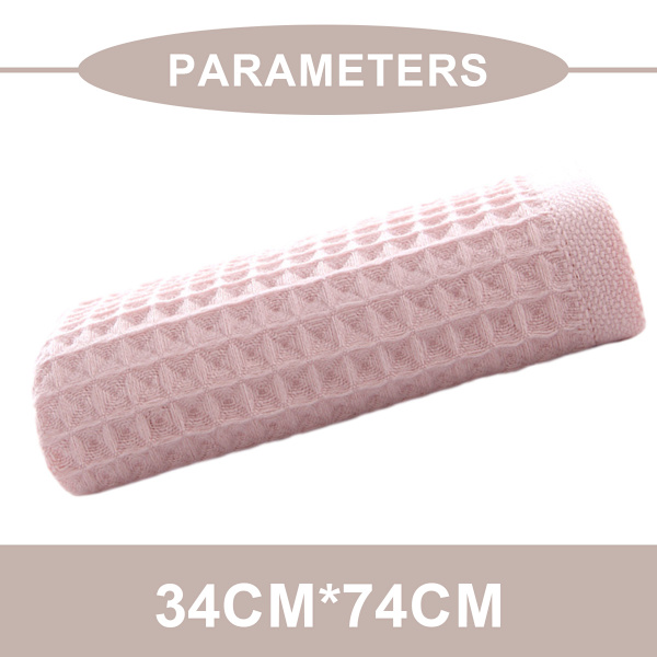 Handduk Frottéhandduk bastuhantdukar 2-set polyesterfiber duschhandduk strandhandduk 34*74 cm Pink