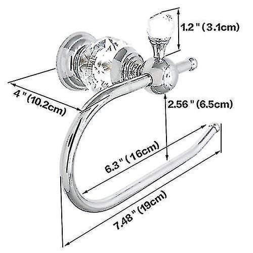 Crystal Series Messing Toiletpapirholder, Poleret Krom