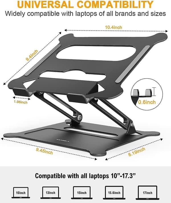 Bærbar computer stand, justerbar bærbar computer stand, bærbar computer riser bærbar