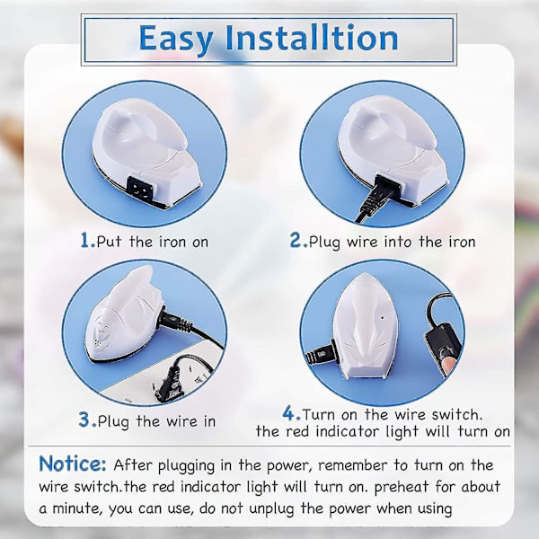 Mini Craft Iron Mini Lämpöpuristin Mini Silitysrauta Kannettava Kädessä pidettävä Lämpöpuristin Pieni Silitysrauta