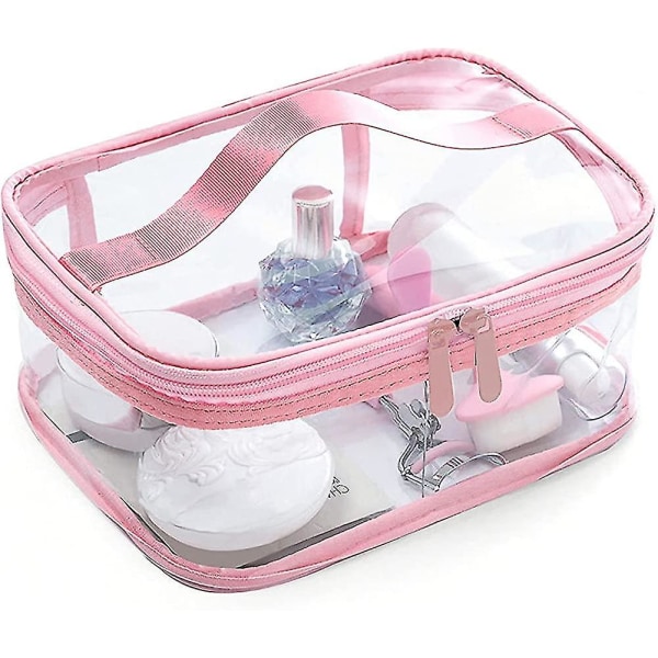 Gennemsigtige makeuptasker Vandtæt gennemsigtig taske Klar rejsetoilettaske Lufthavn