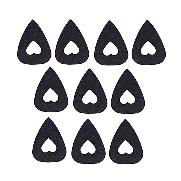 10 stycken gitarr ukulele filt dyna filt plektrum för gitarrdelar svart