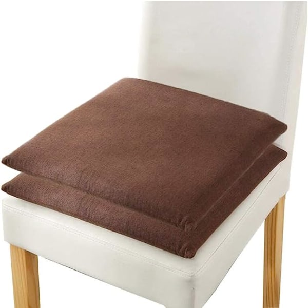 Tuolin tyyny, neliönmuotoiset istuintyynyt Liukumattomat, pehmeät memory foam Brown