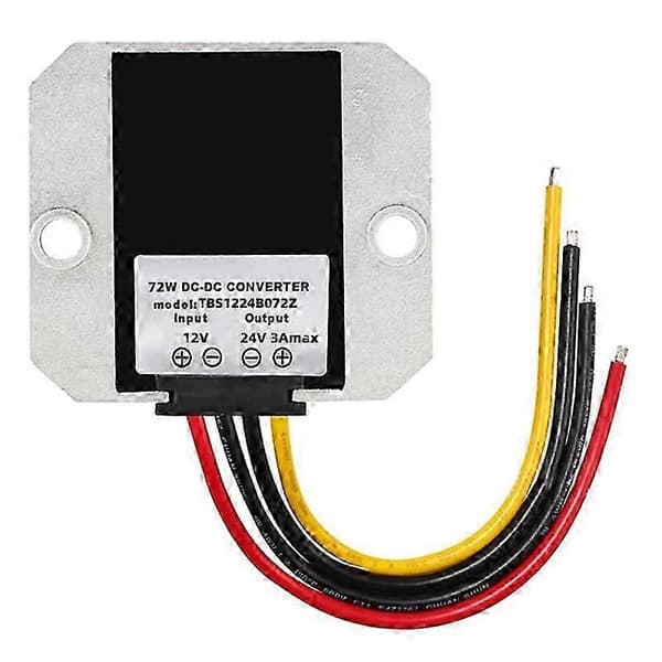DC-DC Transverter 12V til 24V 3a 72W Vanntett Universal Bil Strømomformer Regulator