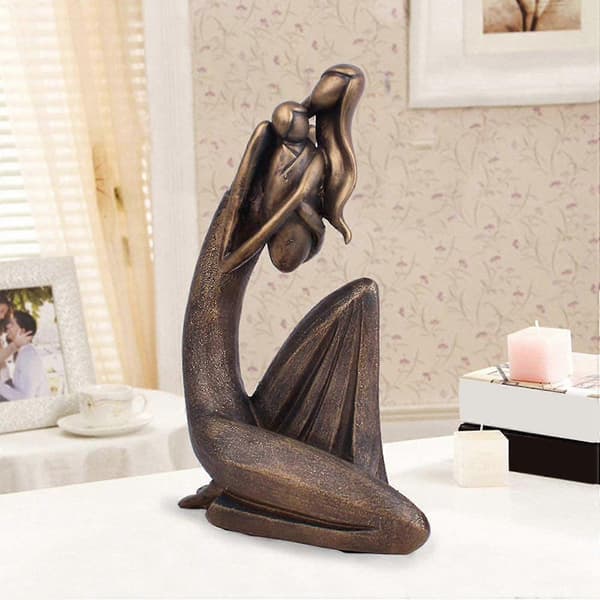 Statue Af Mor Og Barn Bronze Moderlig Kærlighed Skulptur Håndværk