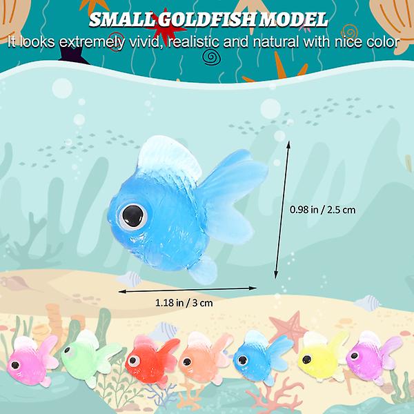 21 stk. Badelegetøj Børnefisketank Mini Guld fisk Akvarium Flydende Guld fisk Bevægelige Flydende Fisk Mini Guld fisk Legetøj